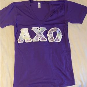 Alpha Chi Omega Short Sleeve Letter Shirt